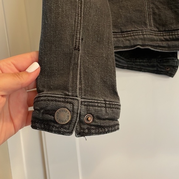 Art Class Black Denim Jacket Kids Size XL 14/16 - Picture 6 of 10